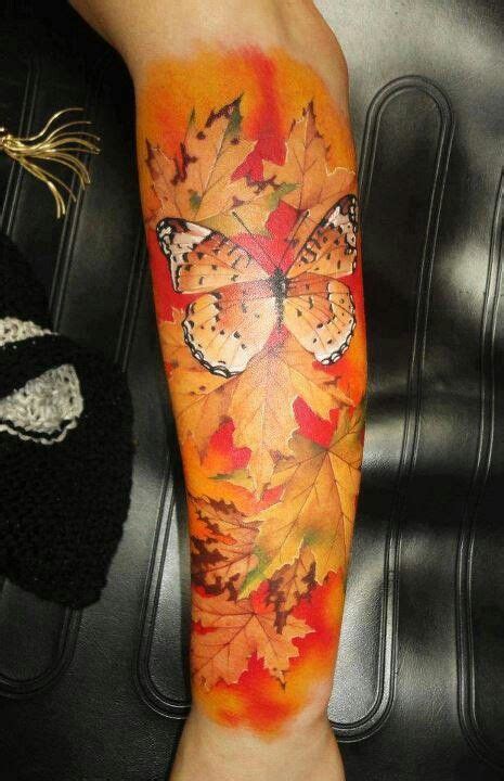 fall foliage tattoo